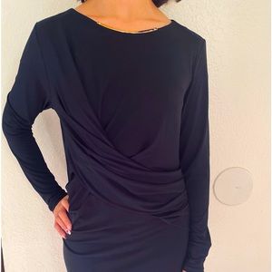 MICHAEL KORS COLLECTION Made in Vietnam, Blue NavyDress, Size 6 (Blue and Black)